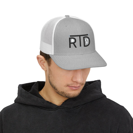 Snapback Trucker Cap (Embroidery) Black Font