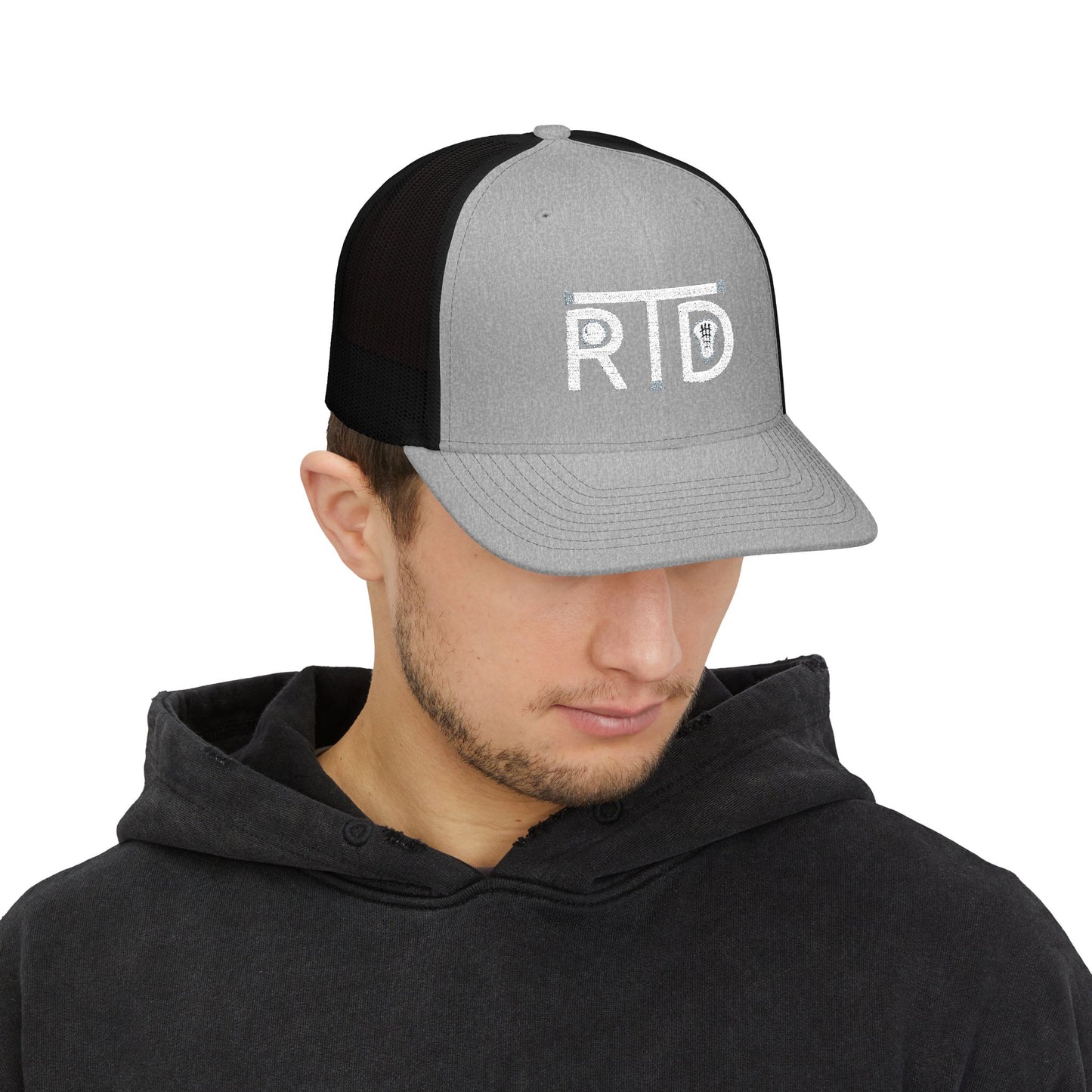 Snapback Trucker Cap (Embroidery) White Font