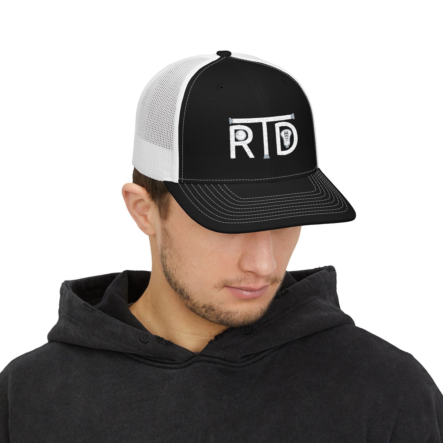 Snapback Trucker Cap (Embroidery) White Font
