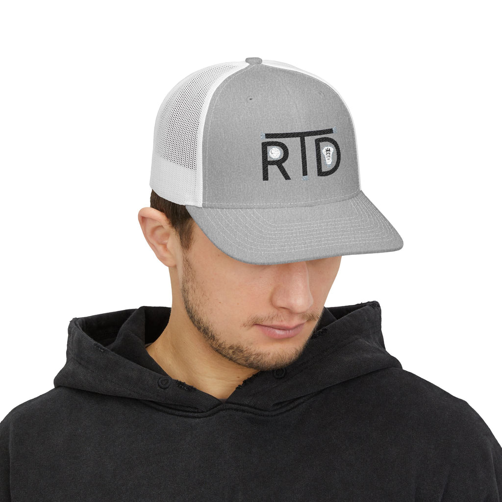 Snapback Trucker Cap (Embroidery) Black Font