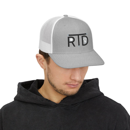 Snapback Trucker Cap (Embroidery) Black Font