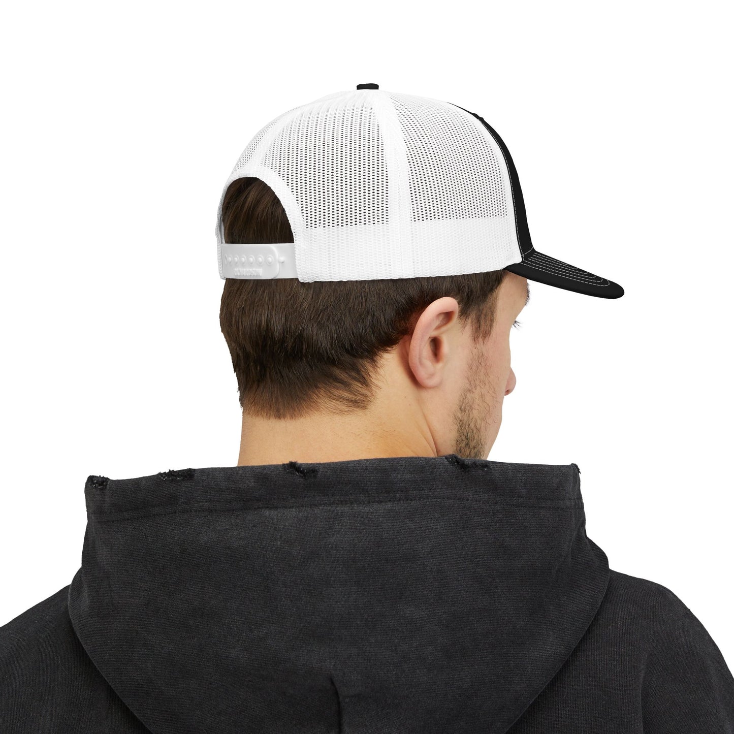 Snapback Trucker Cap (Embroidery) White Font