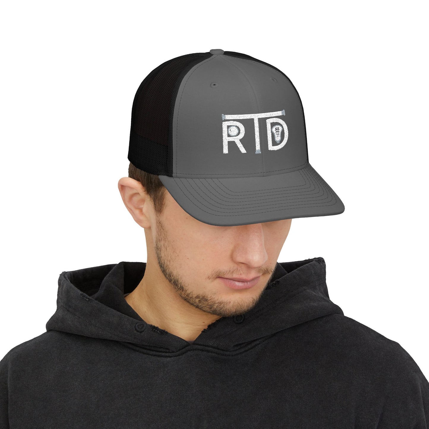 Snapback Trucker Cap (Embroidery) White Font